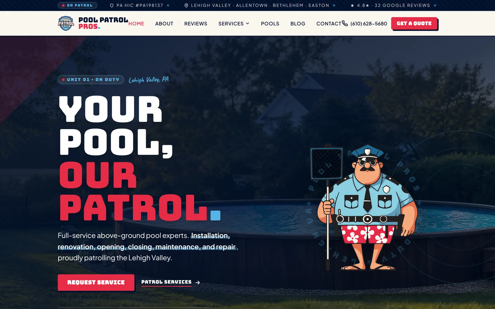 Pool Patrol Pros homepage
