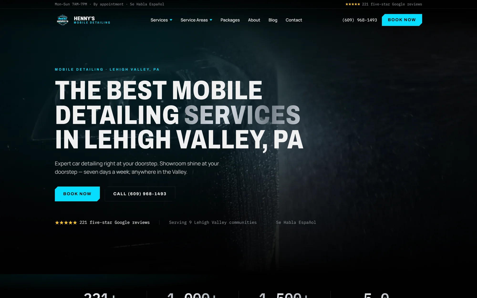 Henny's Mobile Detailing Rebuild & Booking Platform cover
