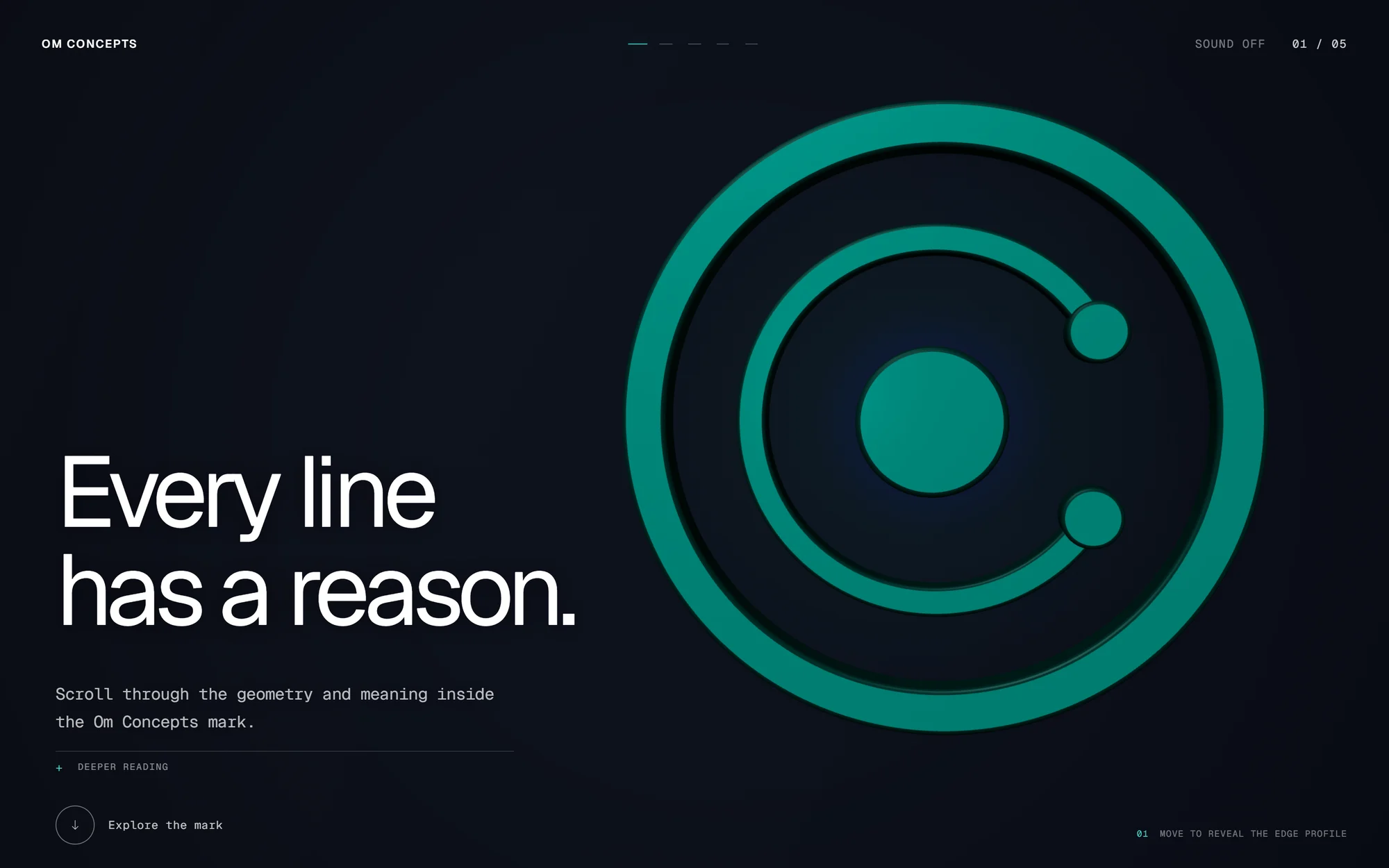 Om Concepts 3D Brand Experience homepage